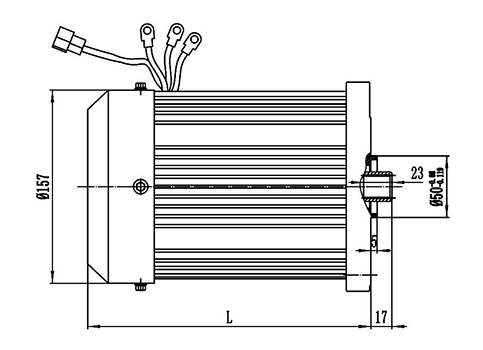 Бесколлекторный электродвигатель, приводной двигатель (1200-1500 Вт, серия TF133AH)