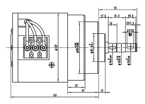 Бесколлекторный электродвигатель, приводной двигатель (900 Вт, 3100 об/мин), серия TF110AH2